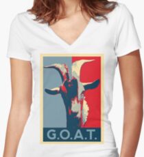 G.O.A.T. - GOAT - Greatest of all time Women's Fitted V-Neck T-Shirt