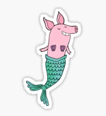 Mermaid Pig - Purple Sticker