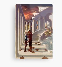 Kiss by the Colonnades Metal Print