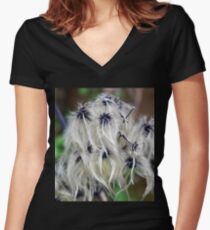 Hairy Seeds............. Women's Fitted V-Neck T-Shirt