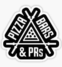 Pizza, Bars and PRs Fitness Triangle Sticker
