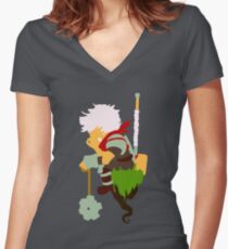 Bastion Minimal Art Women's Fitted V-Neck T-Shirt