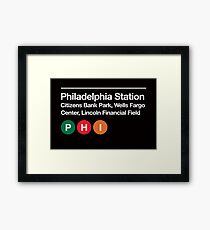 Philadelphia Pro Sports Venue Subway Sign Framed Print