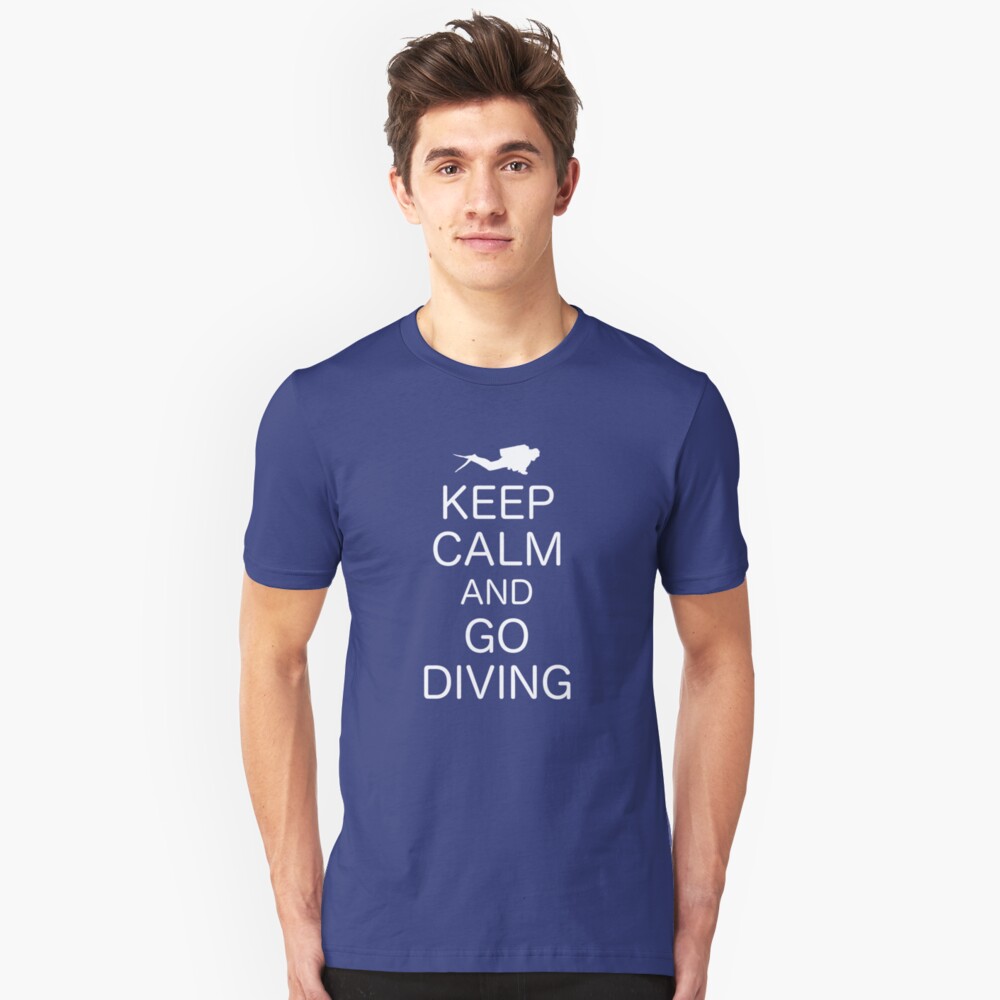 KEEP CALM AND GO DIVING Slim Fit T-Shirt