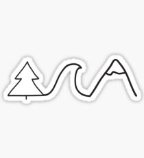tree wave mountain Sticker