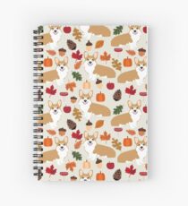 Corgi Waliser Corgi-Herbst-Herbst Oktober-Hundehundehundezuchthundemuster-Haustier freundlich Spiralblock