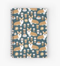 Corgi welsh corgi coffee cafe dog dogs dog breed dog pattern pet friendly Spiral Notebook