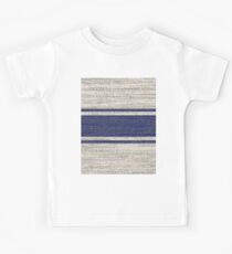 bauernhaus schicke blaue jacquardstreifen leinen französisch land Kinder T-Shirt