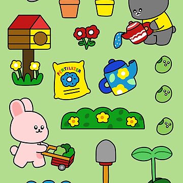 Cute Strawberry Bunny Sticker Sheet | Sticker