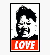 Kim Jong Un LOVE Photographic Print