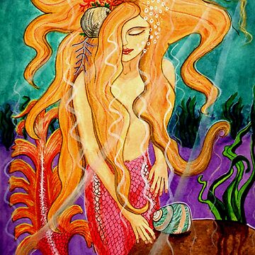 Artwork thumbnail, Sanibel Siren - Mermaid Fantasy Art by CarolOchs
