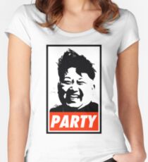 Kim Jong Un PARTY Women's Fitted Scoop T-Shirt