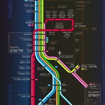 Artwork thumbnail, Israeli railways map by TeeterTotterTam