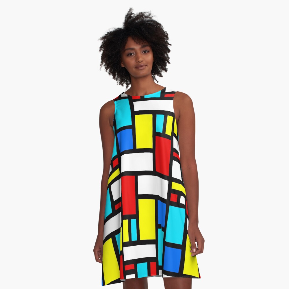 Bauhaus-esque Mid Century Modern 4 A-Line Dress