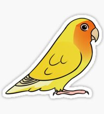 Lovebird Roseicollis Lutino Orange Gesicht Sticker