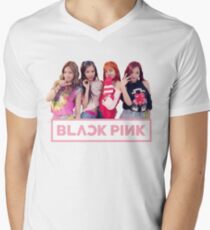 Blackpink 블랙 핑크 - Als ob es dein letzter ist 마지막 처럼 T-Shirt mit V-Ausschnitt