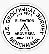 Jay Peak, Vermont USGS Style Benchmark Sticker