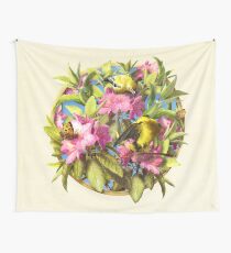 Flowers and Birds 1 Wall Tapestry