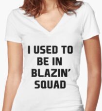 used to be in blazin Women's Fitted V-Neck T-Shirt