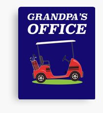 Grandpa's Office - Golf Cart Canvas Print