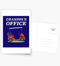 Grandpa's Office - Golf Cart Postcards