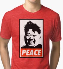 Kim Jong Un PEACE Tri-blend T-Shirt