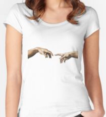 Schöpfung von Adam Tailliertes Rundhals-Shirt