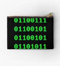 Geek in Binary Code - Retro Funny Coding Programmer clothing Studio Pouch