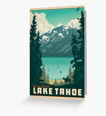 See Tahoe Vintage Aufkleber Grußkarte