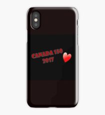 Canada 150 red on black iPhone Case