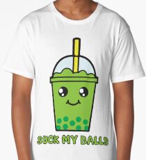 Suck My Balls - Funny Bubble Tea (Matcha Green Tea) Long T-Shirt