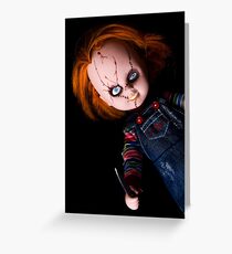 Evil Horror Doll Greeting Card