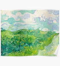 Grüne Weizenfelder Auvers Van Gogh Fine Art Poster
