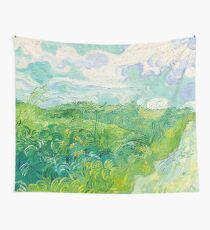 Green Wheat Fields Auvers Van Gogh Fine Art Wall Tapestry