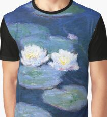 Zwei Seerosen Monet Fine Art Grafik T-Shirt