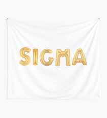 Gold Balloon Sigma Wall Tapestry