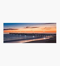 Port Noarlunga Jetty at sunset Photographic Print