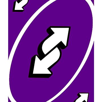 Purple Uno Reverse Card Sticker for Sale by rhd18