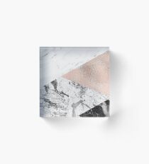 Dramatic marble medley Acrylic Block