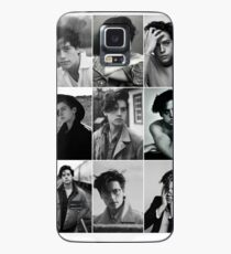 Cole Sprouse schwarze und weiße ästhetische Collage Hülle & Klebefolie für Samsung Galaxy