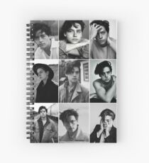 Cole Sprouse schwarze und weiße ästhetische Collage Spiralblock