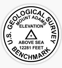 Mount Adams, Washington USGS Style Benchmark Sticker