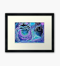 Magic Tale Blacklight Forest Background Framed Print