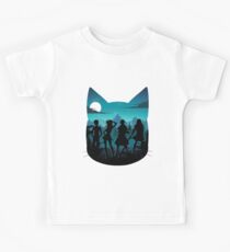 Glückliches Schattenbild Kinder T-Shirt