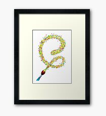 Magic Paint Brush Swirl Framed Print