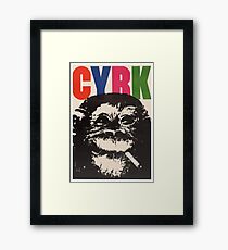 1964 Cyrk Smoking Chimpanzee Polish Circus Poster Framed Print