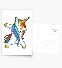 Dabbing Unicorn Shirt Cute Funny Unicorns T shirt Gifts for Kids Girls Boys Women Men Postcards