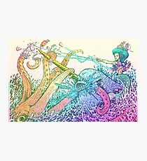 NARWHAL VS GIANT SQUID Photographic Print
