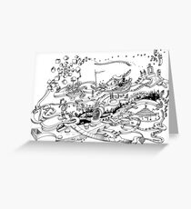 Komm wir springen / Come on, let's jump Greeting Card