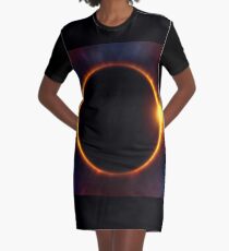 Solar Eclipse Graphic T-Shirt Dress